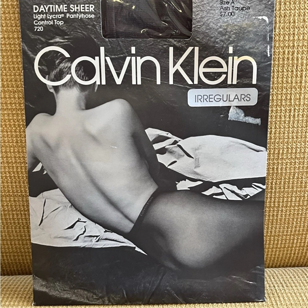 Vintage Calvin Klein Daytime Sheer Control Top Pantyhose - Size A in Ash Taupe